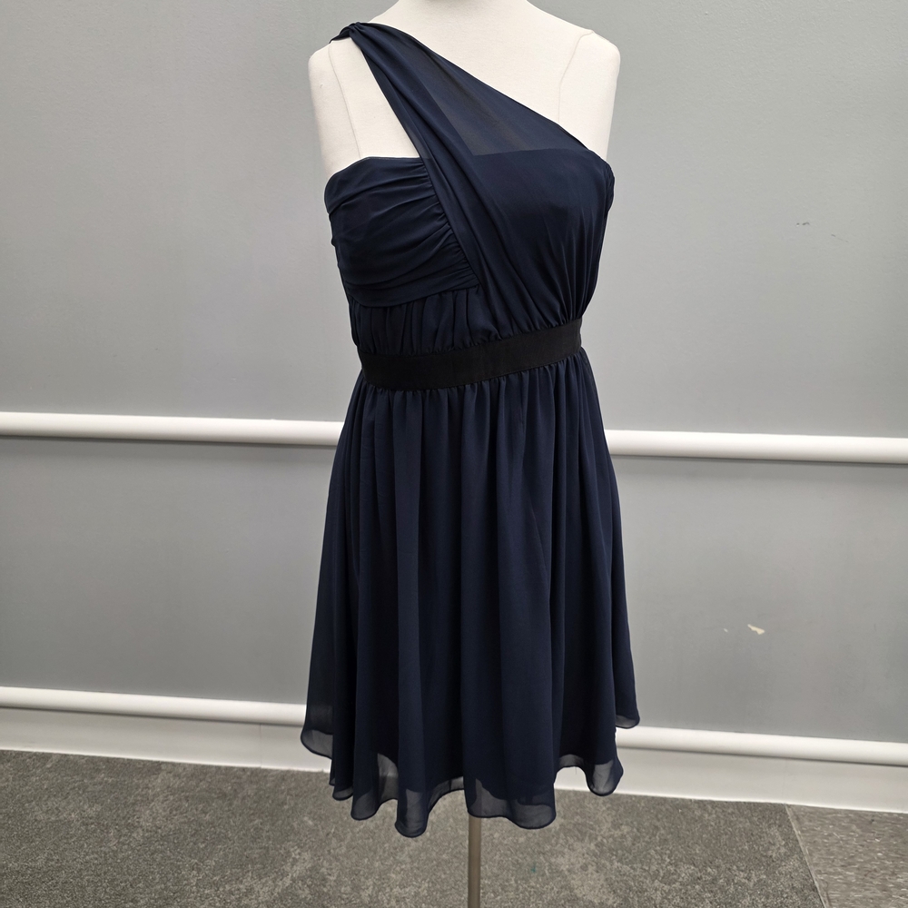 Vince Camuto Navy One-Shoulder Dress